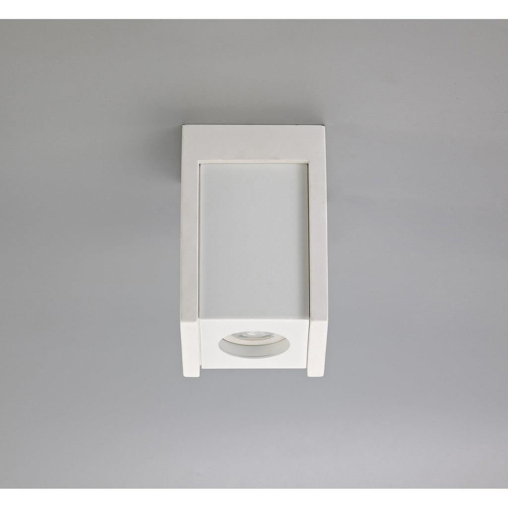 NLK01089 Inigo 1 Light Ceiling White Paintable Gypsum With Matt White Cover
