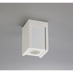 NLK01089 Inigo 1 Light Ceiling White Paintable Gypsum With Matt White Cover