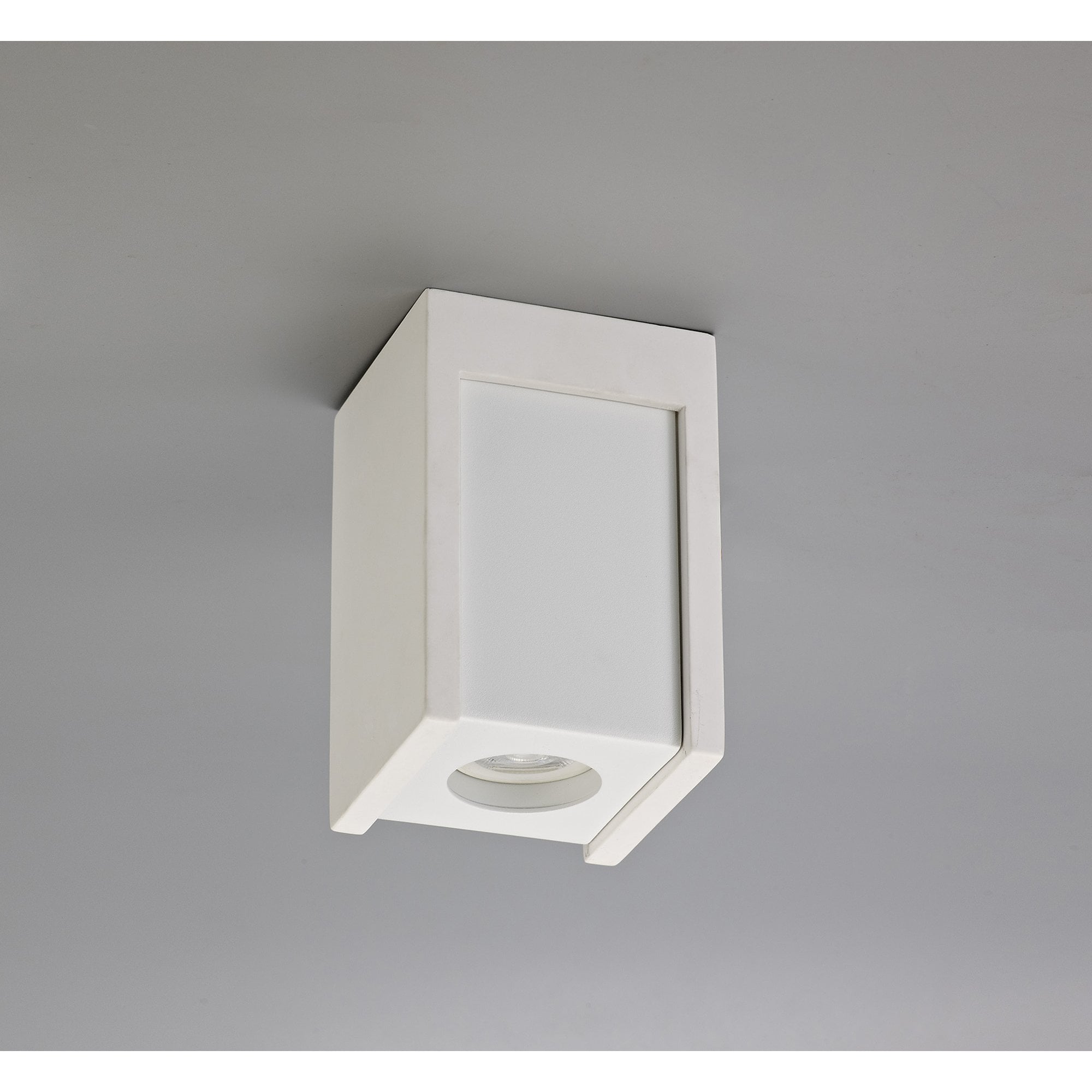 NLK01089 Inigo 1 Light Ceiling White Paintable Gypsum With Matt White Cover