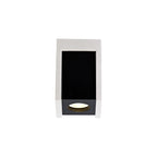 NLK01099 Inigo 1 Light Ceiling White Paintable Gypsum With Matt Black Cover