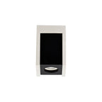 NLK01099 Inigo 1 Light Ceiling White Paintable Gypsum With Matt Black Cover