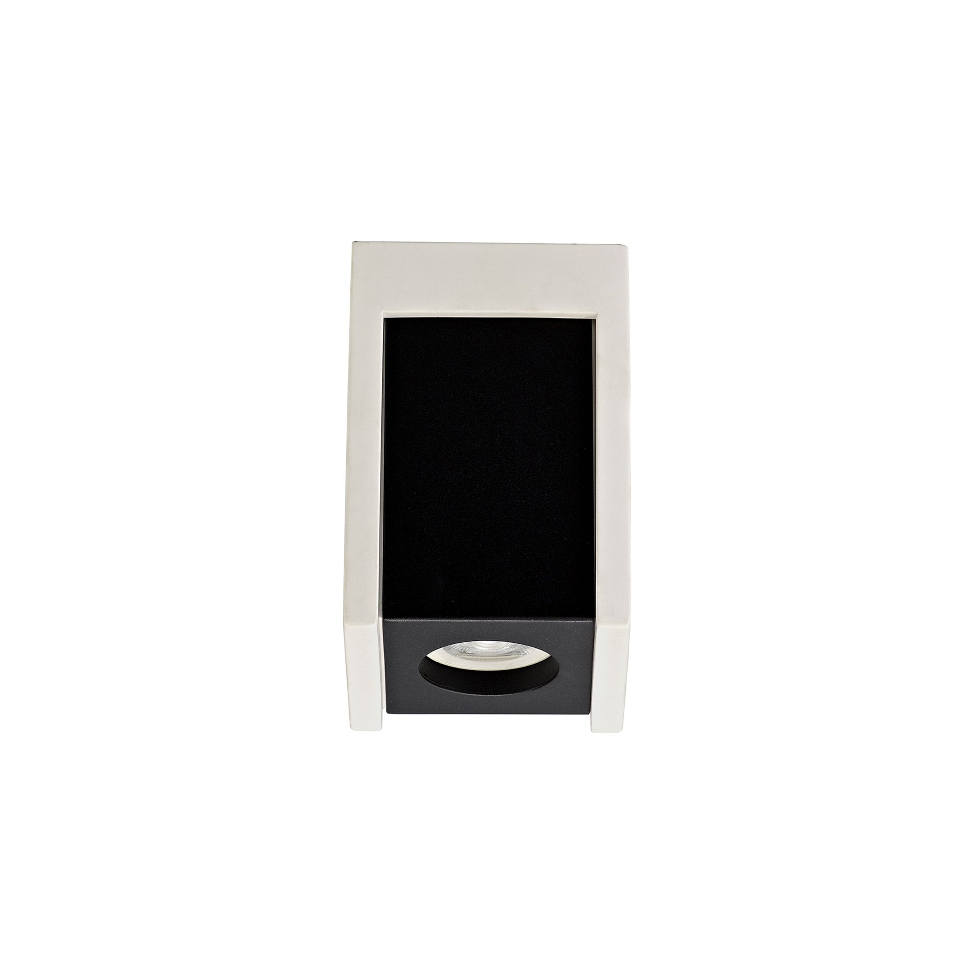 NLK01099 Inigo 1 Light Ceiling White Paintable Gypsum With Matt Black Cover