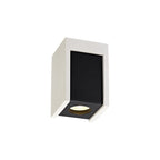 NLK01099 Inigo 1 Light Ceiling White Paintable Gypsum With Matt Black Cover