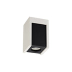 NLK01099 Inigo 1 Light Ceiling White Paintable Gypsum With Matt Black Cover