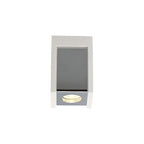 NLK01109 Inigo 1 Light Ceiling White Paintable Gypsum With Polished Chrome Cover