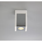 NLK01109 Inigo 1 Light Ceiling White Paintable Gypsum With Polished Chrome Cover