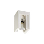 NLK01109 Inigo 1 Light Ceiling White Paintable Gypsum With Polished Chrome Cover