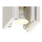 NLK01109 Inigo 1 Light Ceiling White Paintable Gypsum With Polished Chrome Cover