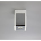 NLK01109 Inigo 1 Light Ceiling White Paintable Gypsum With Polished Chrome Cover