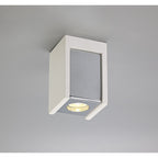 NLK01109 Inigo 1 Light Ceiling White Paintable Gypsum With Polished Chrome Cover