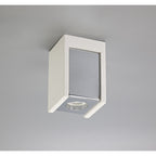 NLK01109 Inigo 1 Light Ceiling White Paintable Gypsum With Polished Chrome Cover