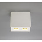 NLK01119 Inigo 2 Light Ceiling White Paintable Gypsum With Matt White Cover