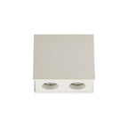 NLK01119 Inigo 2 Light Ceiling White Paintable Gypsum With Matt White Cover