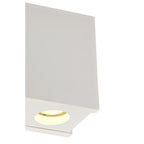 NLK01119 Inigo 2 Light Ceiling White Paintable Gypsum With Matt White Cover