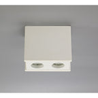 NLK01119 Inigo 2 Light Ceiling White Paintable Gypsum With Matt White Cover