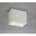NLK01119 Inigo 2 Light Ceiling White Paintable Gypsum With Matt White Cover