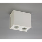 NLK01119 Inigo 2 Light Ceiling White Paintable Gypsum With Matt White Cover