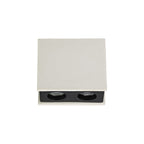 NLK01129 Inigo 2 Light Ceiling White Paintable Gypsum With Matt Black Cover