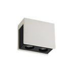 NLK01129 Inigo 2 Light Ceiling White Paintable Gypsum With Matt Black Cover