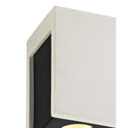 NLK01129 Inigo 2 Light Ceiling White Paintable Gypsum With Matt Black Cover