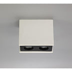NLK01129 Inigo 2 Light Ceiling White Paintable Gypsum With Matt Black Cover