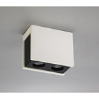 NLK01129 Inigo 2 Light Ceiling White Paintable Gypsum With Matt Black Cover