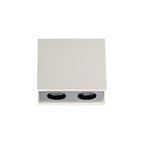 NLK01139 Inigo 2 Light Ceiling White Paintable Gypsum With Polished Chrome Cover