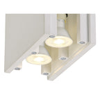 NLK01139 Inigo 2 Light Ceiling White Paintable Gypsum With Polished Chrome Cover