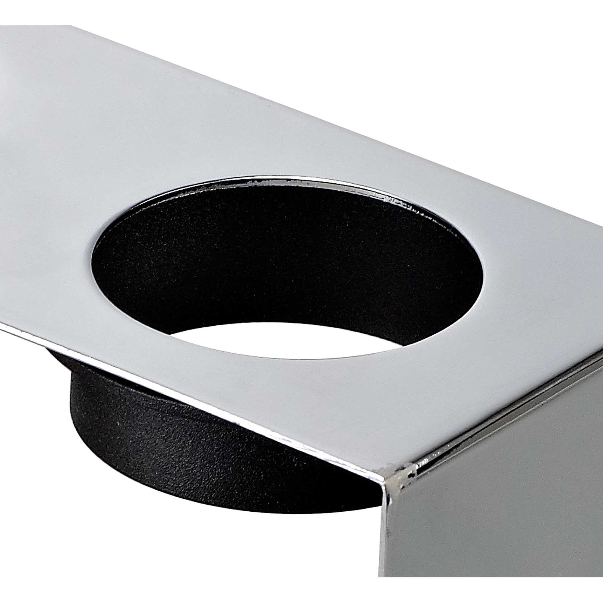 NLK01139 Inigo 2 Light Ceiling White Paintable Gypsum With Polished Chrome Cover