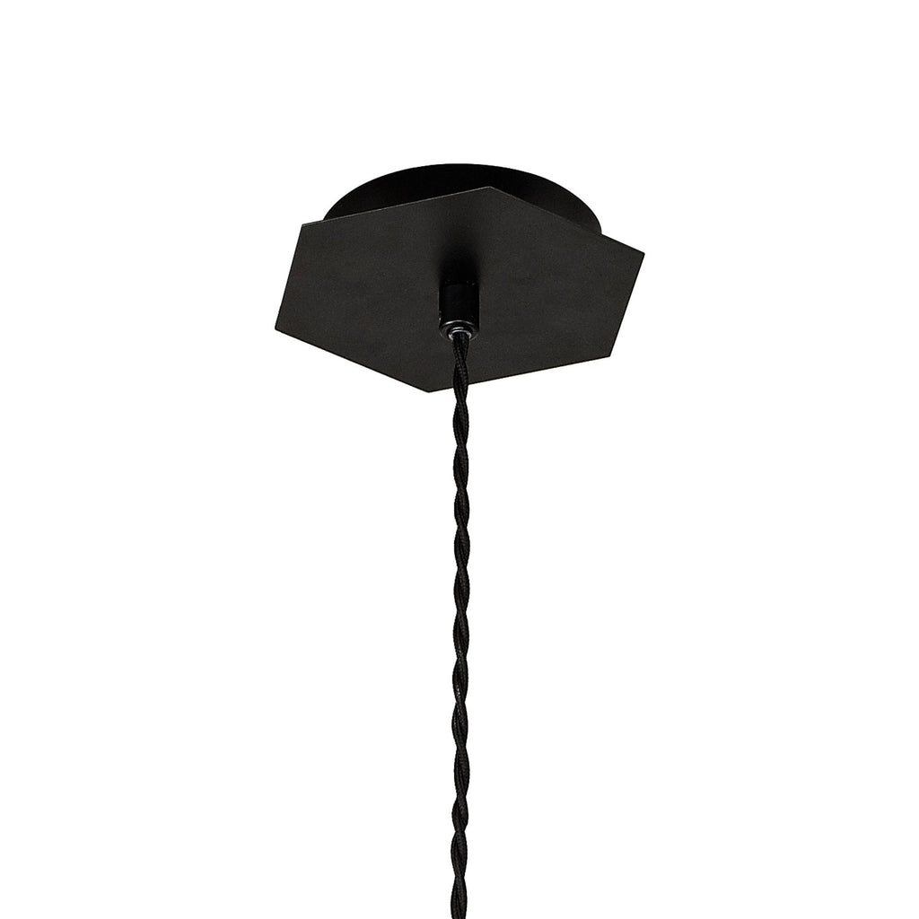 NL84599 Isle Single Pendant Adjustable Matt Black/Gold Inner
