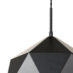 NL84599 Isle Single Pendant Adjustable Matt Black/Gold Inner