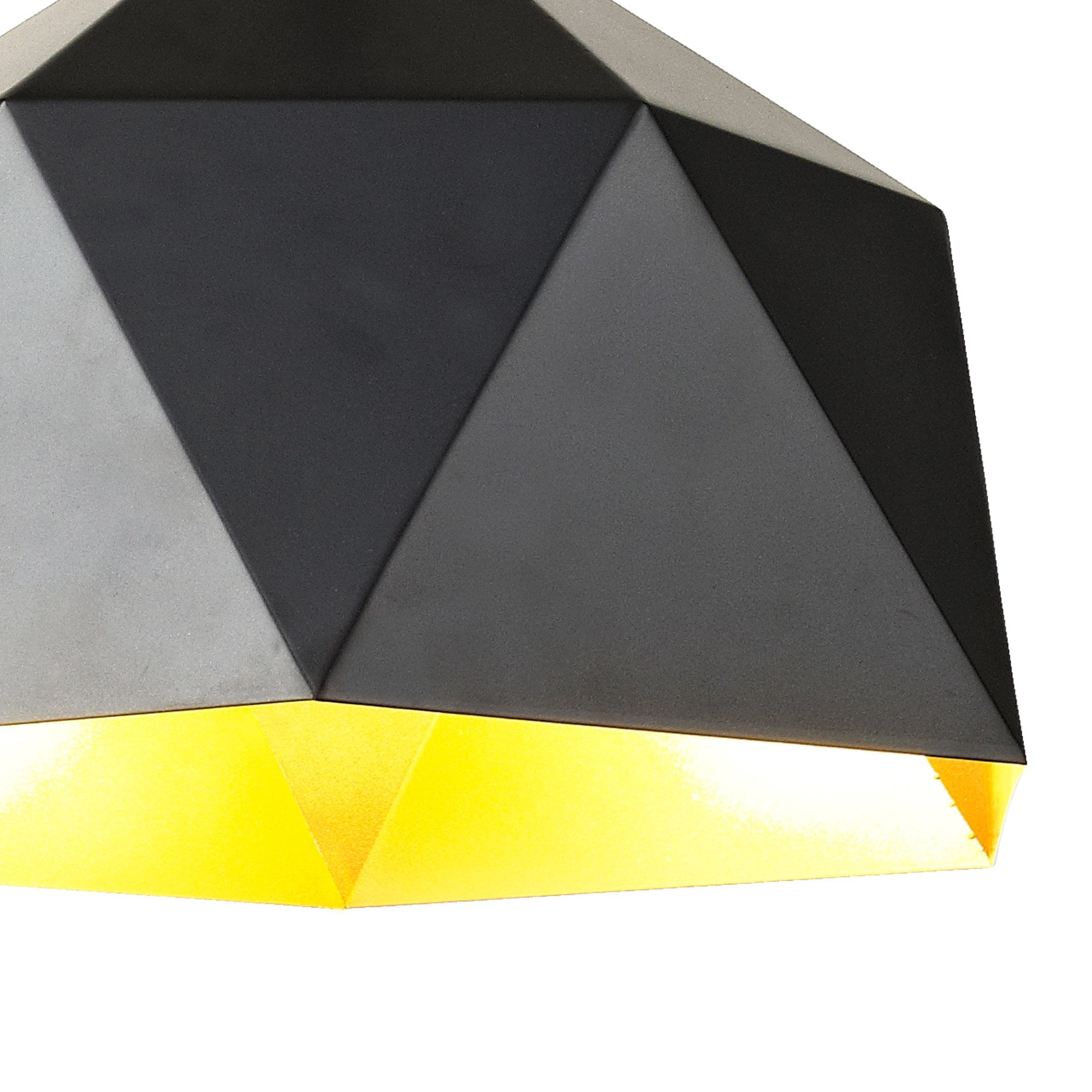 NL84599 Isle Single Pendant Adjustable Matt Black/Gold Inner