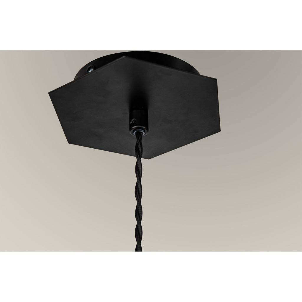 NL84599 Isle Single Pendant Adjustable Matt Black/Gold Inner