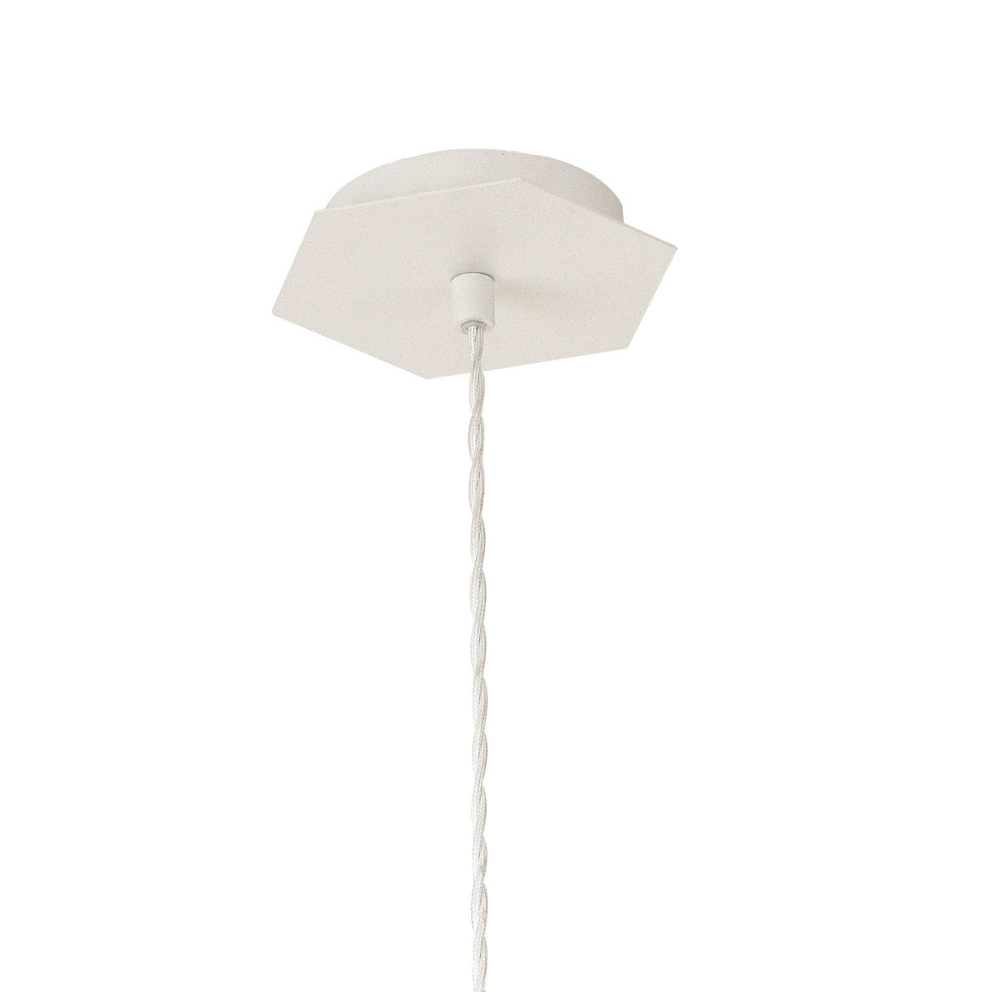 NL84609 Isle Single Pendant AdjustableWhite/Silver Inner