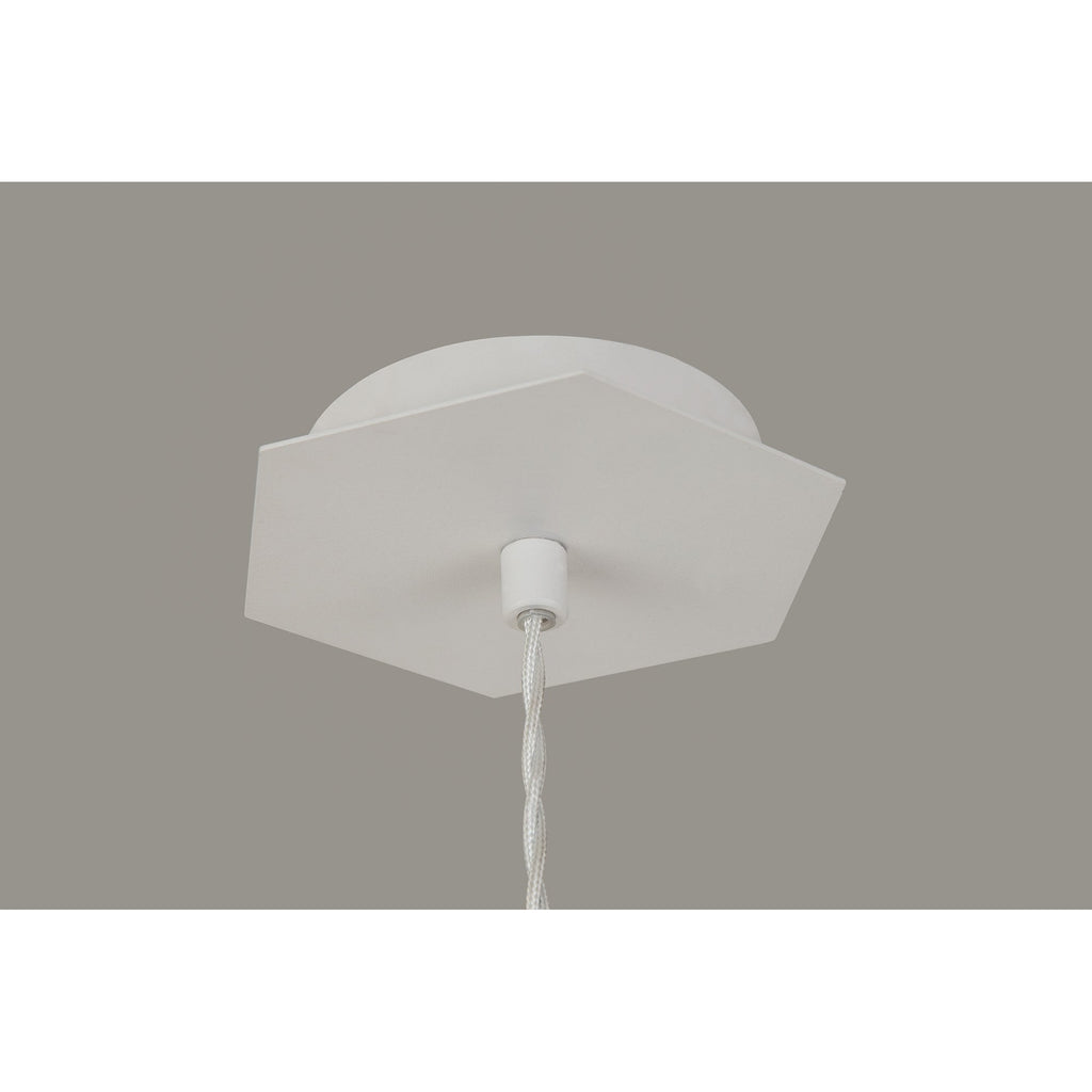 NL84609 Isle Single Pendant AdjustableWhite/Silver Inner