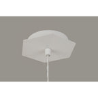 NL84609 Isle Single Pendant AdjustableWhite/Silver Inner