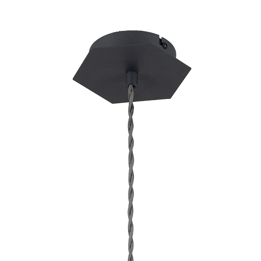 NL84619 Isle Single Pendant Adjustable Graphite/White Inner
