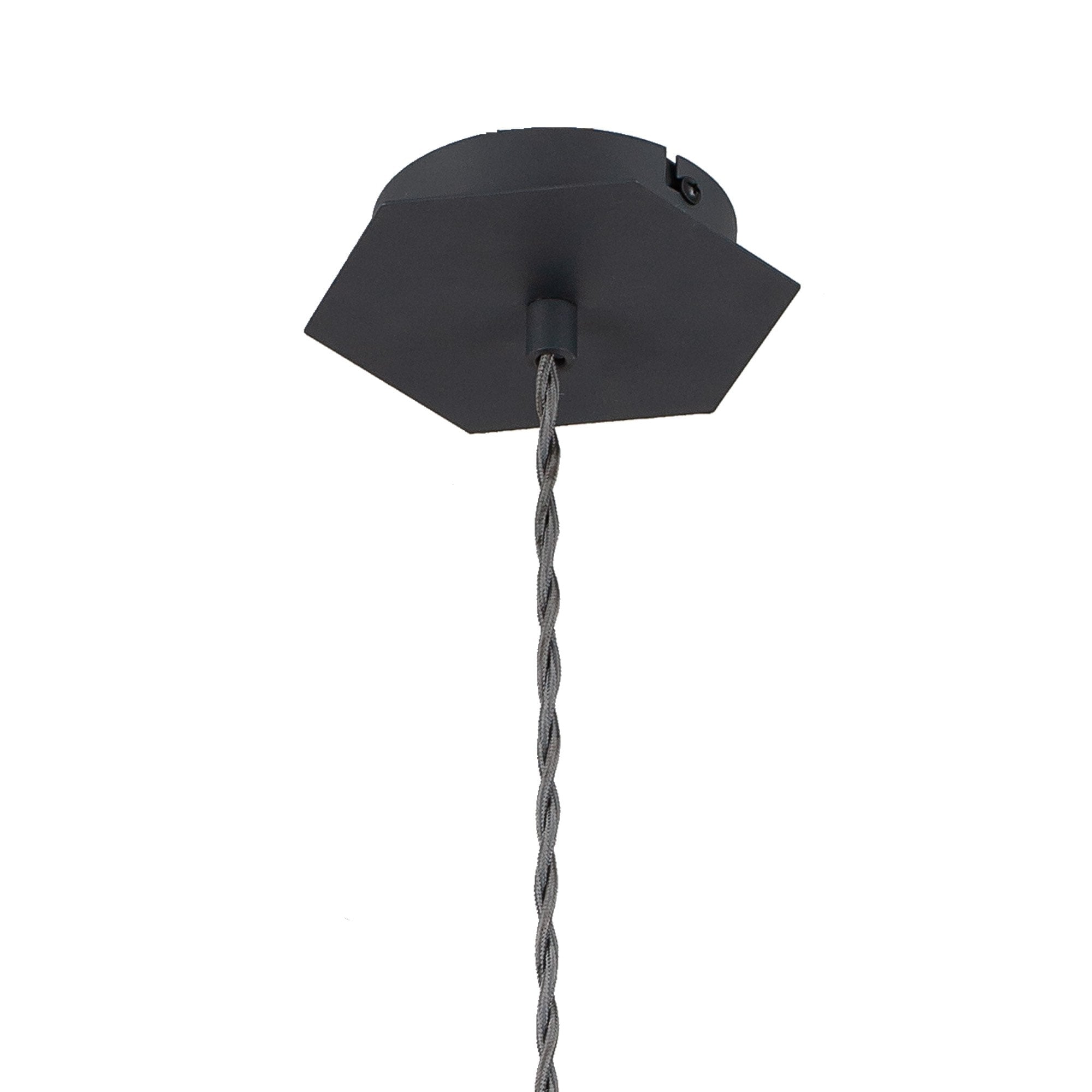 NL84619 Isle Single Pendant Adjustable Graphite/White Inner