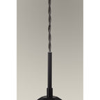 NL84619 Isle Single Pendant Adjustable Graphite/White Inner
