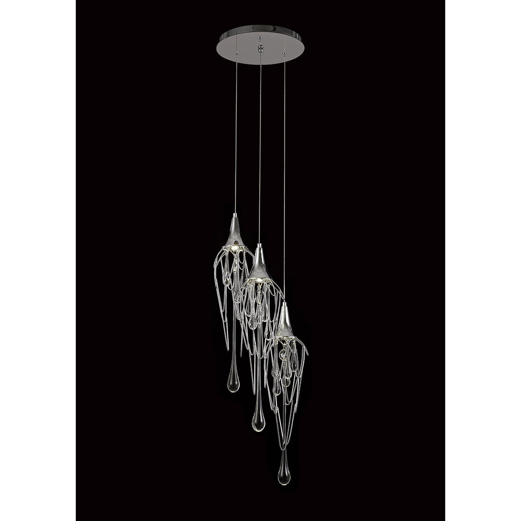 NL78569 Istan Pendant Round 3 Light Polished Chrome