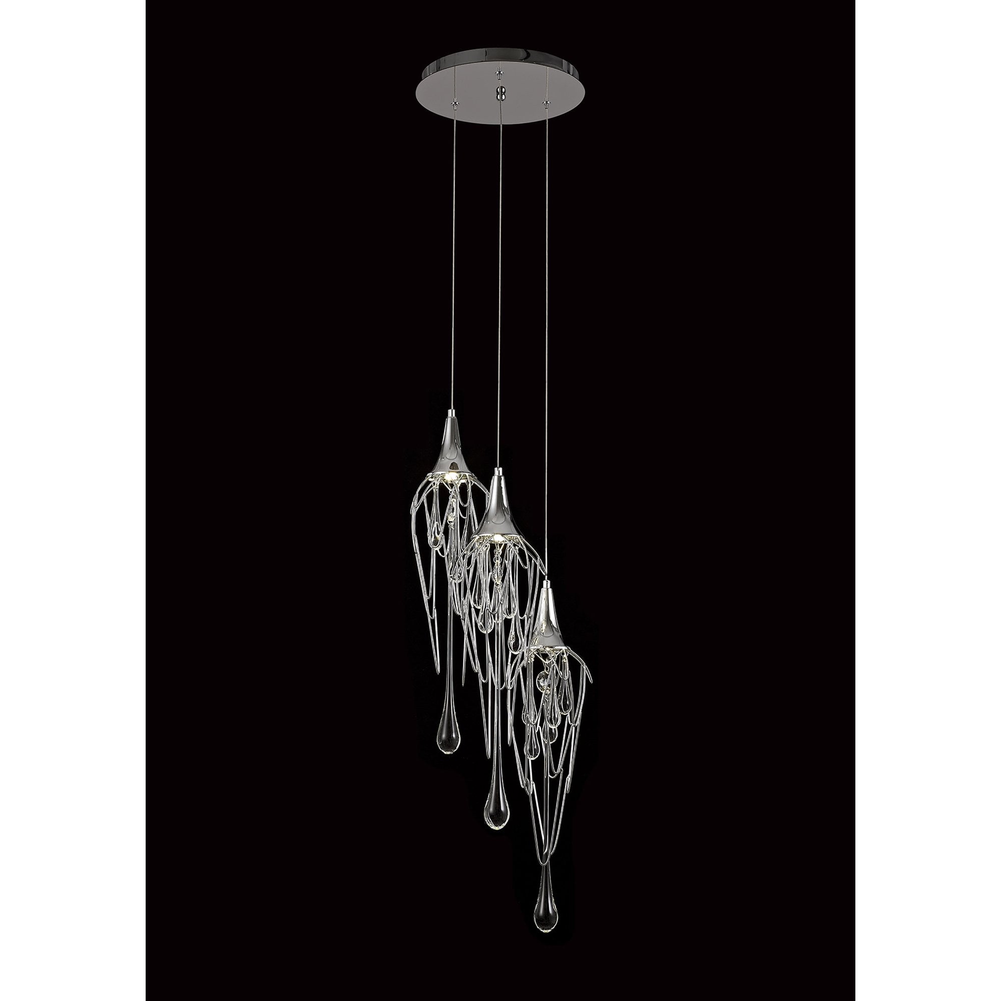 NL78569 Istan Pendant Round 3 Light Polished Chrome