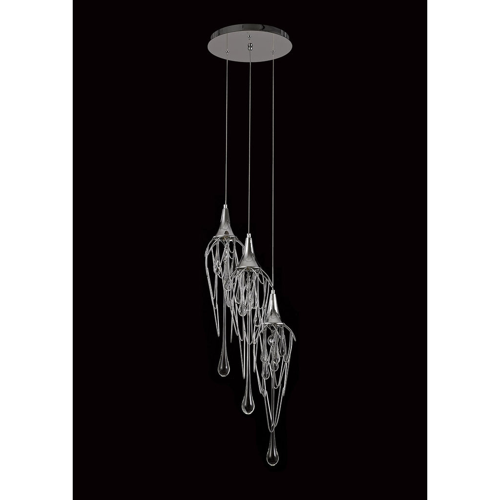 NL78569 Istan Pendant Round 3 Light Polished Chrome