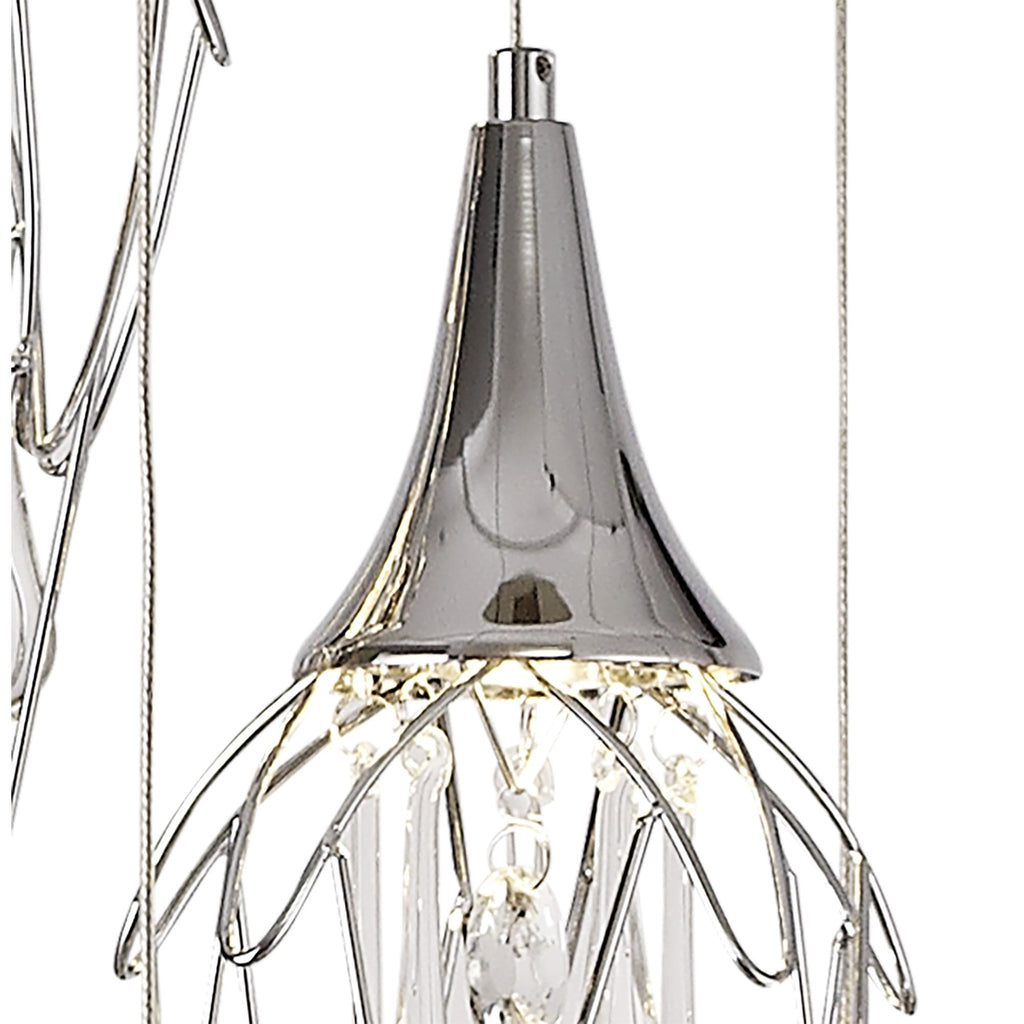 NL78579 Istan Pendant Round 5 Light Polished Chrome