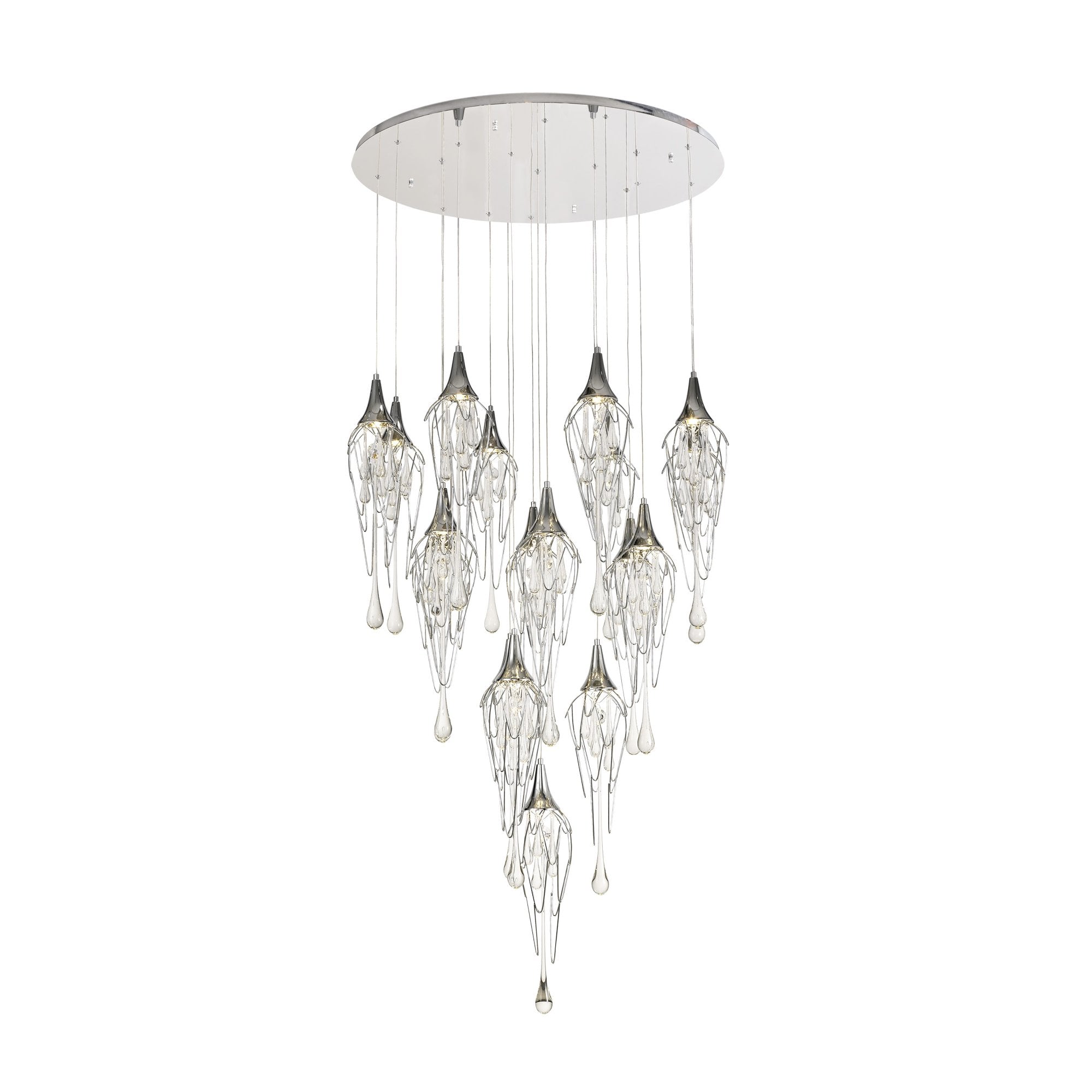 NL78589 Istan Pendant Round 5M 18 Light Polished Chrome