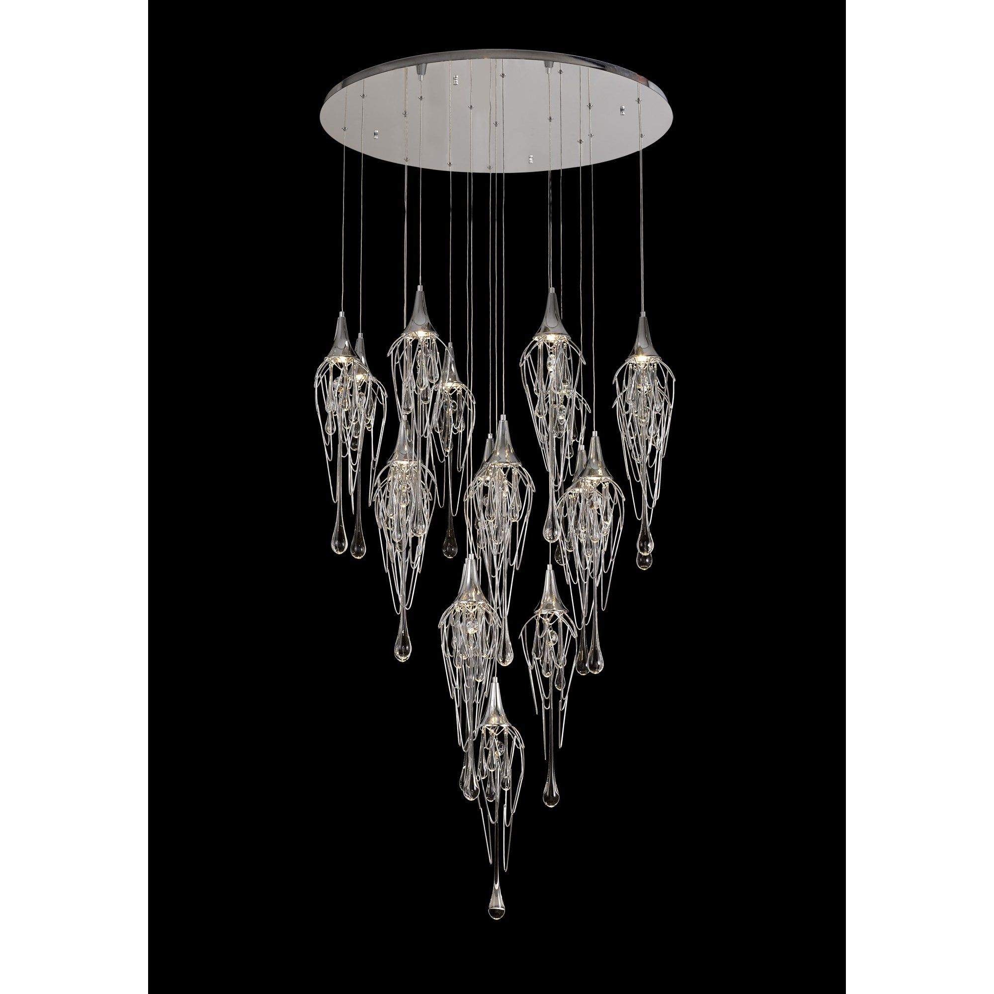 NL78589 Istan Pendant Round 5M 18 Light Polished Chrome