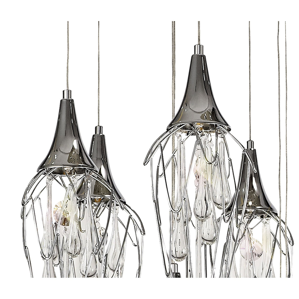 NL78589 Istan Pendant Round 5M 18 Light Polished Chrome