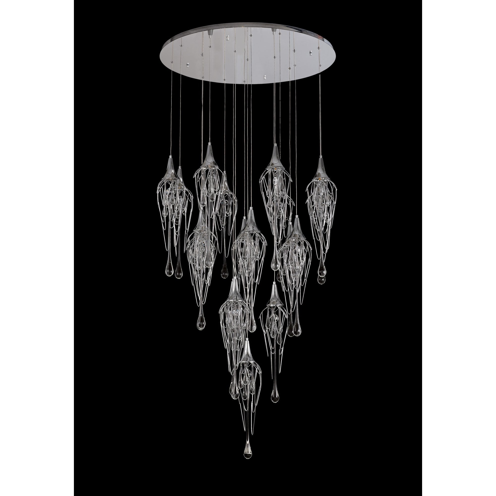 NL78589 Istan Pendant Round 5M 18 Light Polished Chrome
