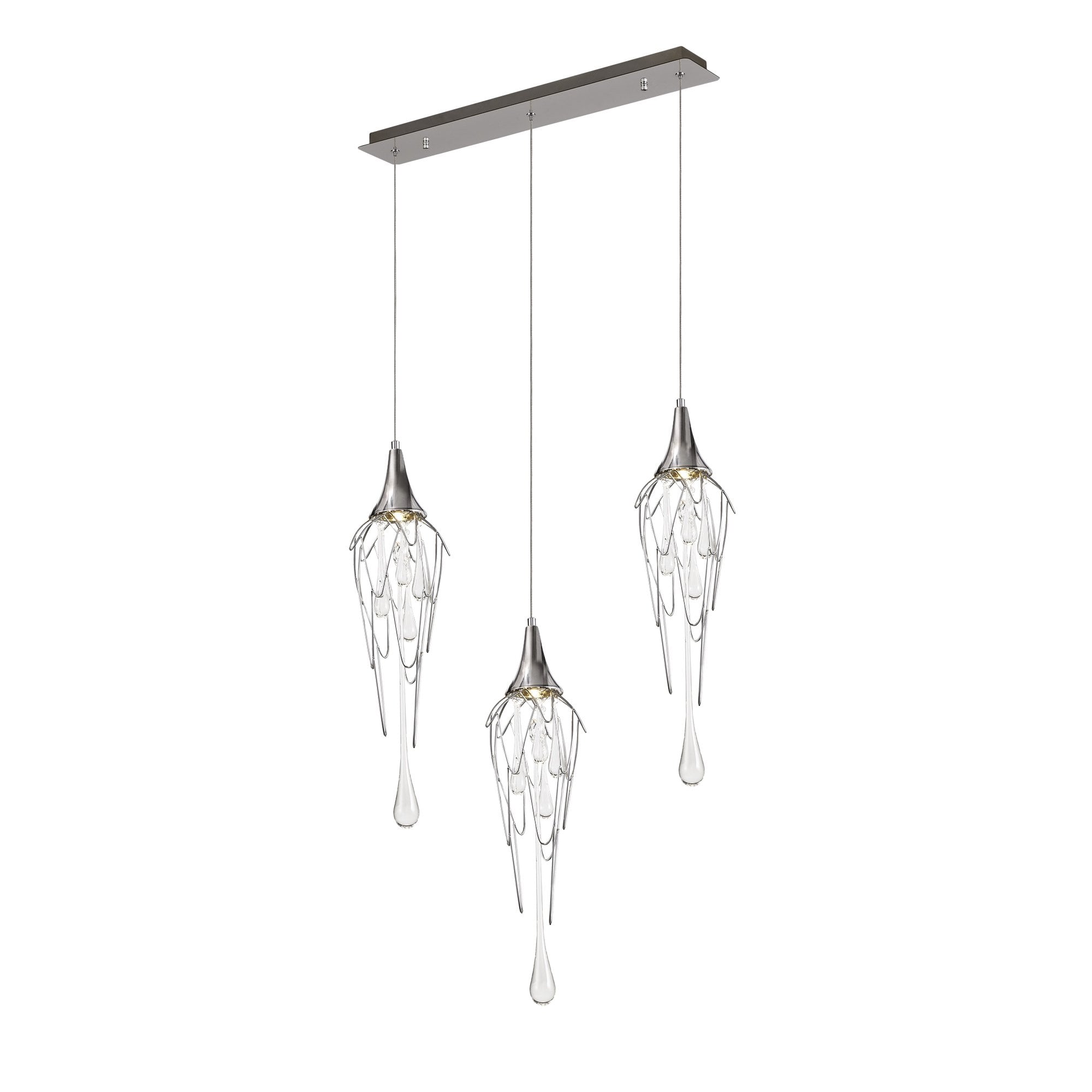 NL78599 Istan Linear Pendant Bar 3 Light Polished Chrome