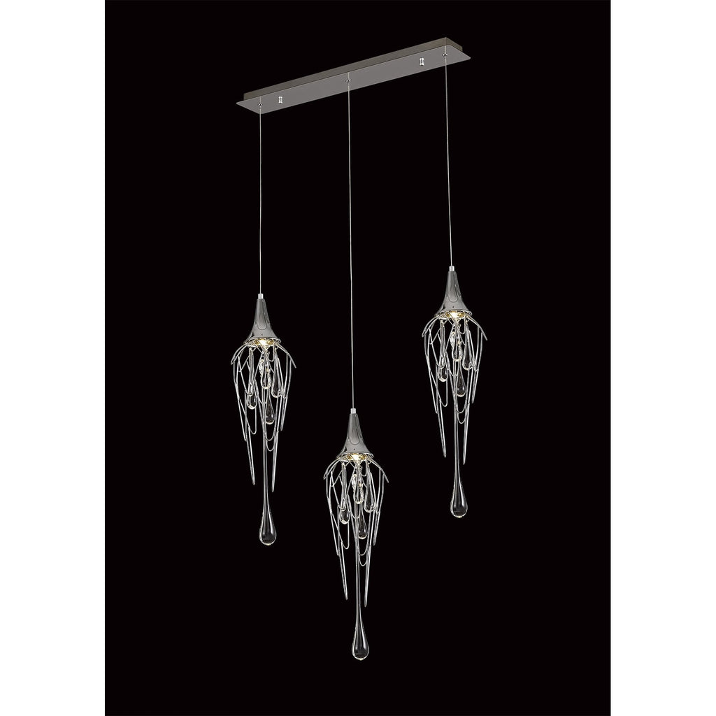 NL78599 Istan Linear Pendant Bar 3 Light Polished Chrome
