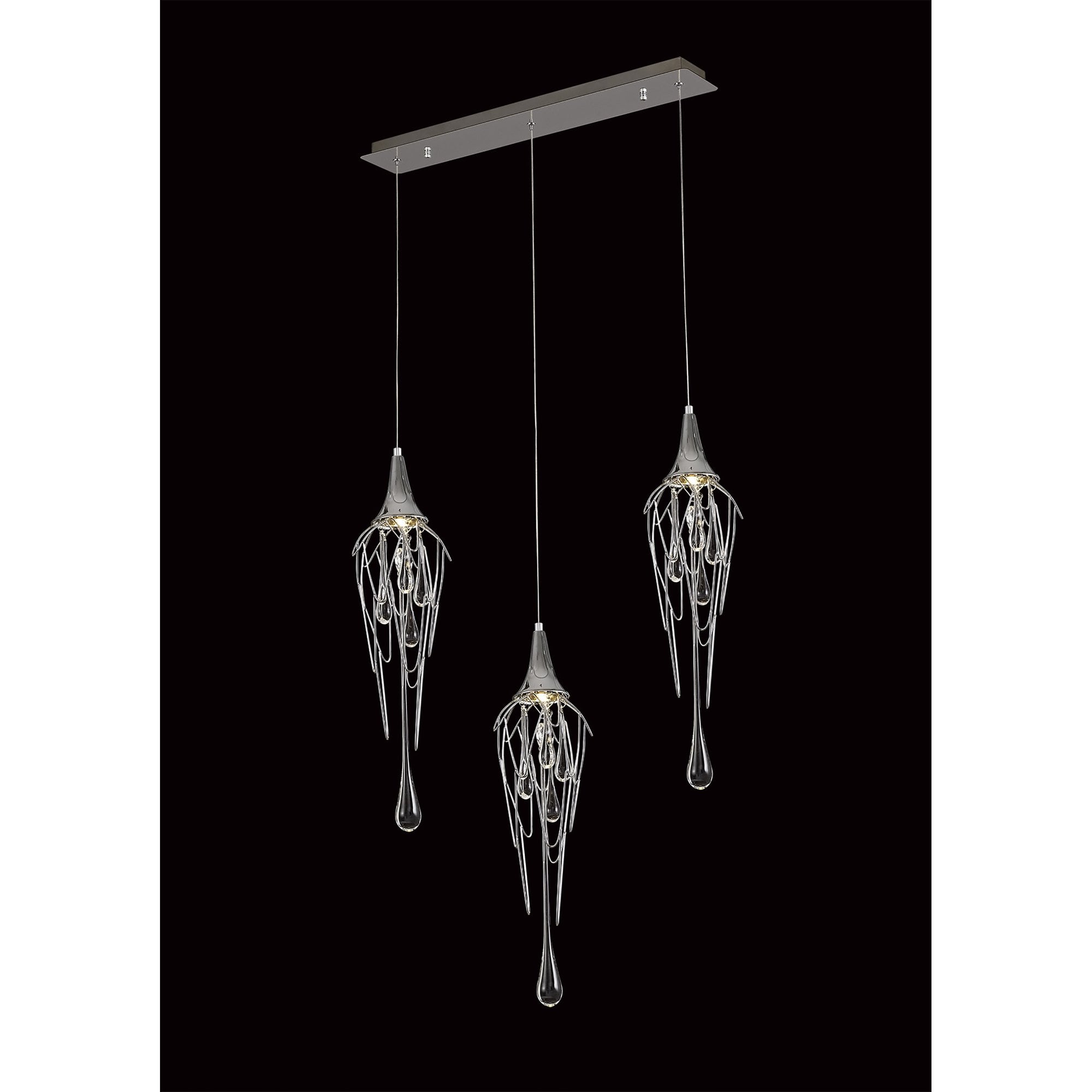 NL78599 Istan Linear Pendant Bar 3 Light Polished Chrome